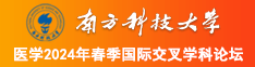 欧美肏美女屄南方科技大学医学2024年春季国际交叉学科论坛